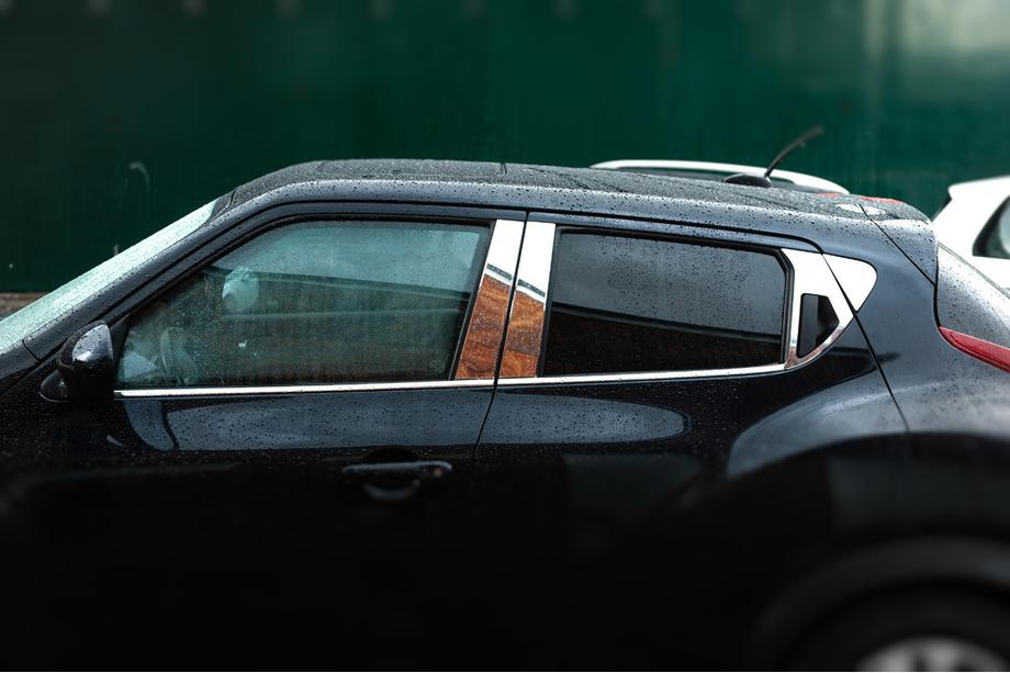 Nissan Juke 2010-2019 Modanature Montanti Porta in Acciaio Inox (8 pz) Image