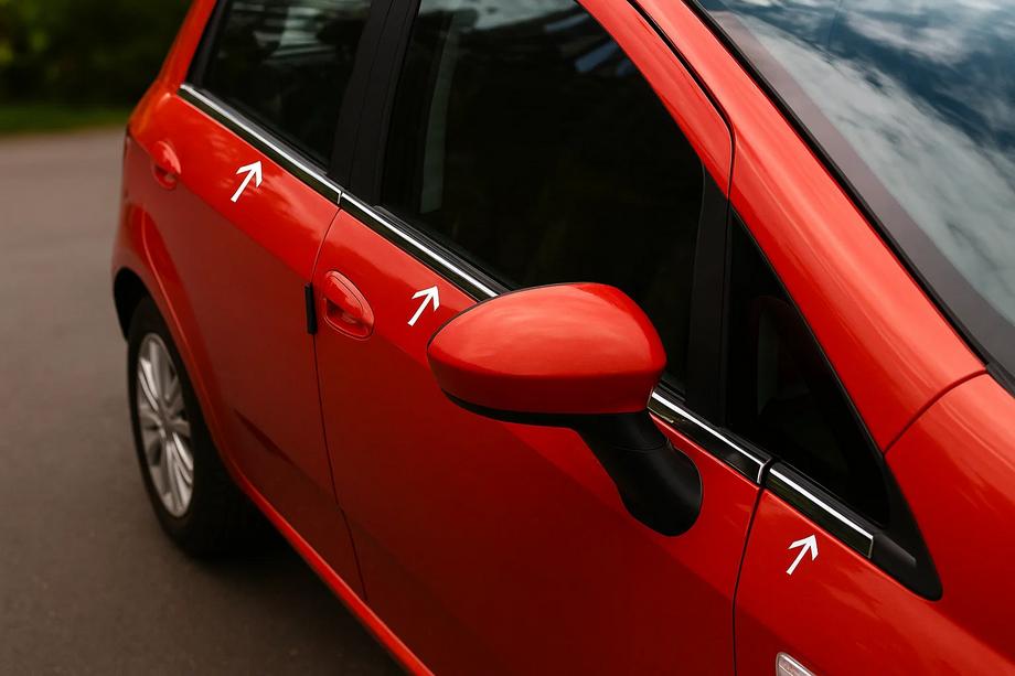 Nissan Micra K12 2003-2010 Cornici Finestrini Acciaio Inox (6 pz) Image