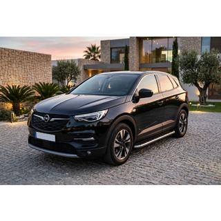 Pedane Laterali Maydos V1 (2 pz, Alluminio e Acciaio Inox) Opel Grandland X 2017- foto 1