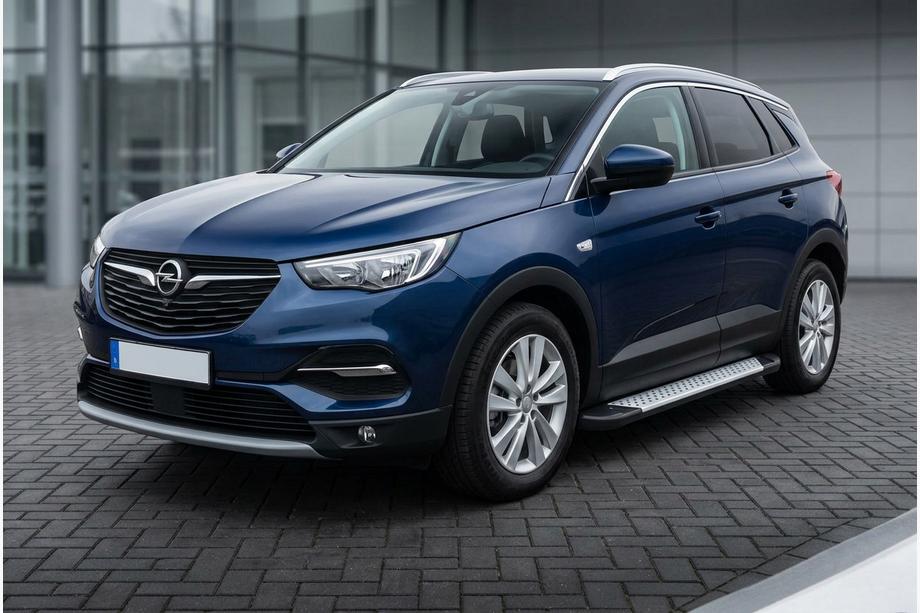 Opel Grandland X 2017- Pedane Laterali Allmond Grey (2 pz, Alluminio) Image