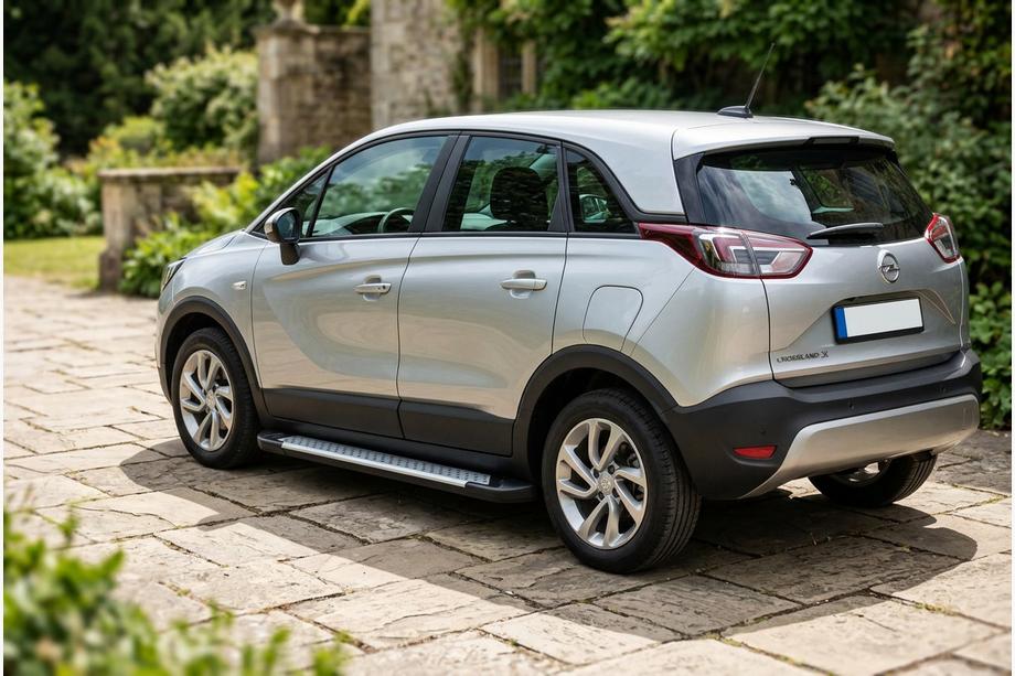 Opel Crossland X 2017-2024 Pedane laterali Allmond Grey (2 pz, alluminio) Foto 1