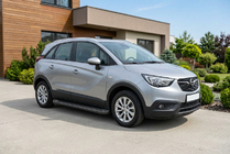 Opel Crossland X 2017-2024 Pedane Laterali Allmond Black (2 pz, Alluminio) foto 1