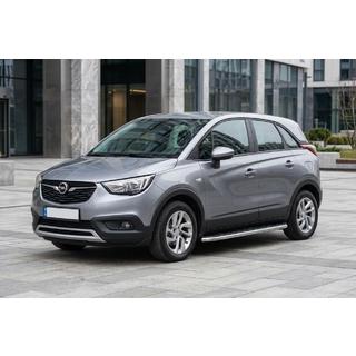 Pedane Laterali Maydos V1 (2 pz, Alluminio e Acciaio Inox) Opel Crossland X 2017-2024 foto 1