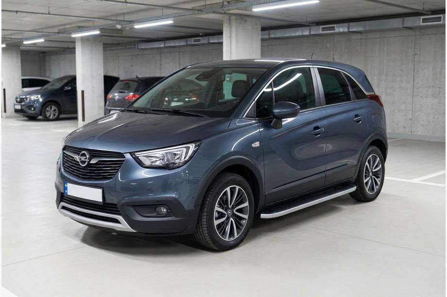 Opel Crossland X 2017-2024 Pedane Laterali Tayga Grey (2 pz, Alluminio) Image