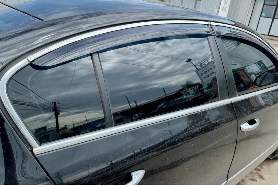 Volkswagen Passat B7 2012-2015 Deflettori Finestrini con Modanatura Cromata SD (4 pz, EU, HIC) Foto 2