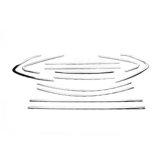 Set completo cornici finestrini acciaio inox 12pz Sedan foto 2