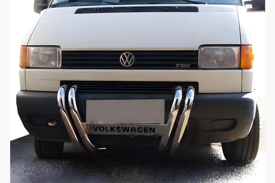 Volkswagen T4 Caravelle/Multivan 1990–2003 Protezione Anteriore ST006 (Acciaio Inox) Image