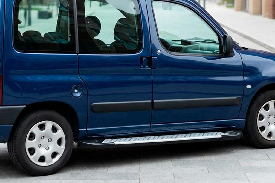 Peugeot Partner 1996-2008 Pedane Laterali Allmond Grey (2 pz, Alluminio) Image