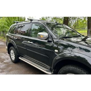 Pedane Laterali Maydos V2 (2 pz, Alluminio e Acciaio Inox) Mitsubishi Pajero Sport 2008-2015 foto 4