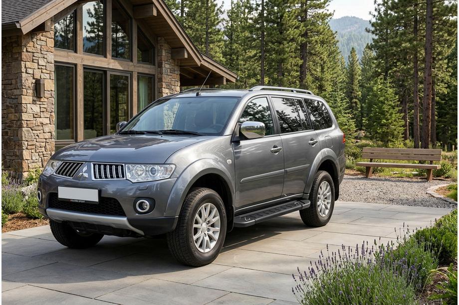 Mitsubishi Pajero Sport 2008-2015 Pedane Laterali RedLine Black (2 pz, Alluminio) Foto 1