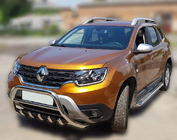 Renault Duster 2018-2024 Parabullbar senza scritta WT003 (acciaio inox) foto 9