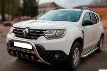 Renault Duster 2018-2024 Parabullbar con scritta WT004 (acciaio inox) foto 2