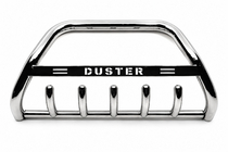 Dacia Duster 2018-2024 Parabullbar con scritta WT004 (acciaio inox) foto 2