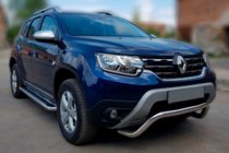Dacia Duster 2018-2024 Protezione Anteriore WT007 (Acciaio Inox) foto 1