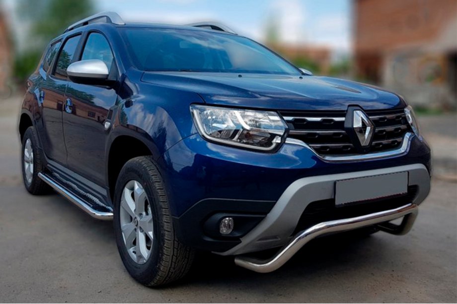 Renault Duster 2018-2024 Protezione Anteriore WT007 (Acciaio Inox) Image