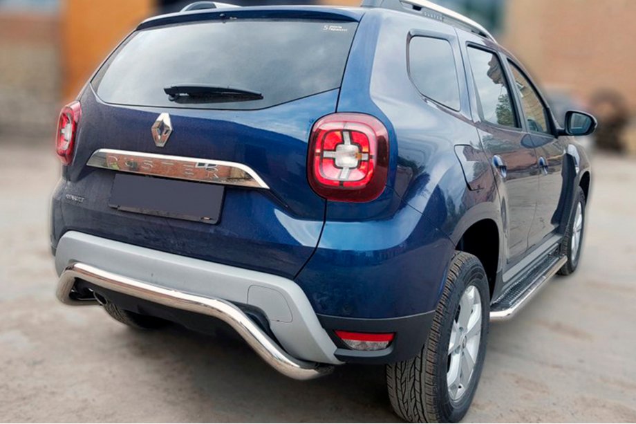 Renault Duster 2018-2024 Protezione Posteriore AK007 (Acciaio Inox) Image