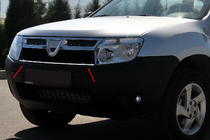 Renault Duster 2008–2017 Coperture Griglia in Acciaio Inox foto 1