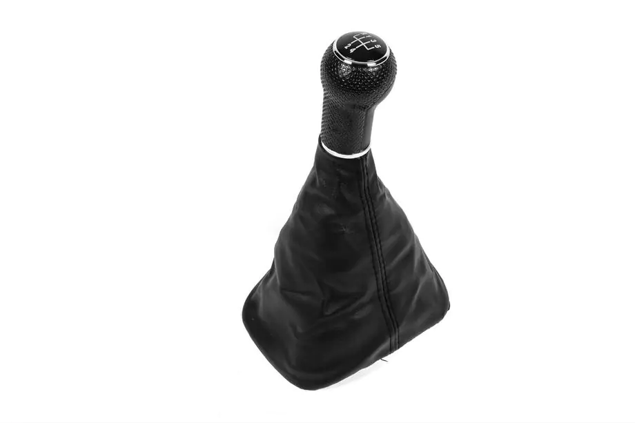 Volkswagen Bora 1998-2004 Pomello cambio con cuffia (5 marce, cornice nera) Image