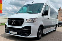 Mercedes Sprinter W907/W910 2018- Pedane Laterali Maya V2 (2 pz, Alluminio) foto 4