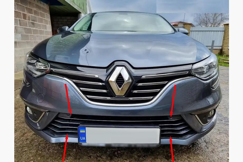 Renault Megane IV 2016-2025 Protezioni paraurti in acciaio inox 2016-2021 (7 pz) Image
