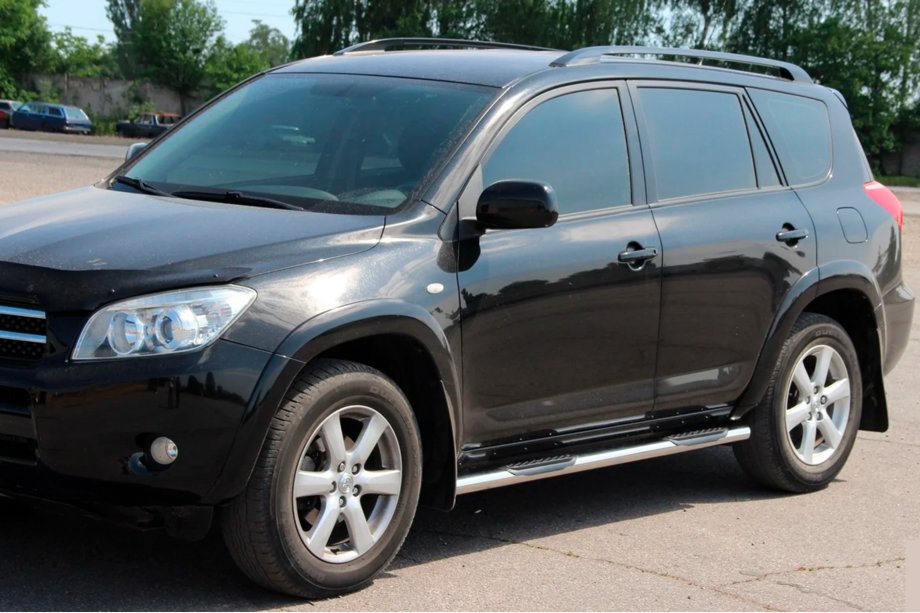 Toyota Rav 4 2006-2013 Tubi laterali per passo standard (2 pz, acciaio inox) Foto 2