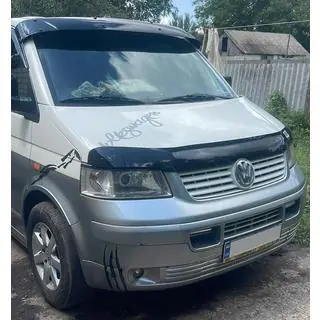 Visiera parabrezza (nero lucido, 5mm) Volkswagen T5 Multivan 2003–2010 foto 1