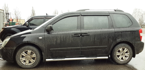 Kia Carnival 2002-2013 Barre Laterali (2 pz, Acciaio Inox) foto 3
