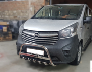 Opel Vivaro 2015-2019 Parabullbar WT003-4 (Acciaio Inox) Con Scritta foto 2