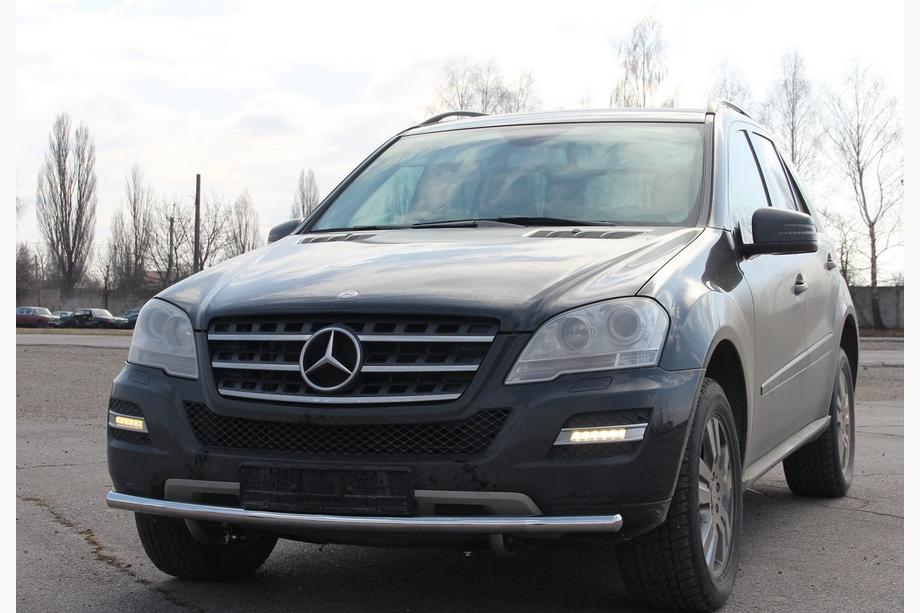 Mercedes ML W164 2005-2011 Protezione Anteriore ST008 (Acciaio Inox) Foto 3