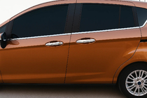 Ford B-Max 2012-2017 Coperture Maniglie Cromate (4 pz, Acciaio Inox) foto 1