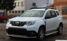 Dacia Duster 2008-2018 Protezione Anteriore ST014 (Acciaio Inox) d60/60 foto 2