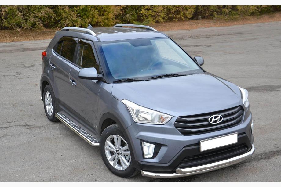Hyundai Creta 2014-2020 Protezione Anteriore ST014 (Acciaio Inox) Image