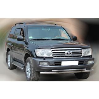 Protezione Anteriore ST014 (Acciaio Inox) Toyota Land Cruiser 100 1998-2007 foto 3