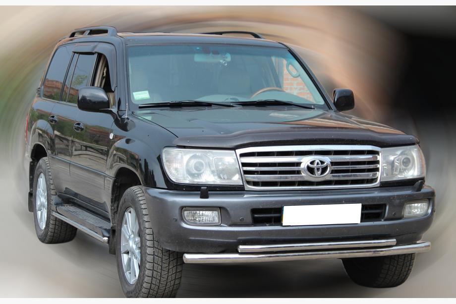 Toyota Land Cruiser 100 1998-2007 Protezione Anteriore ST014 (Acciaio Inox) d60/42 Foto 3