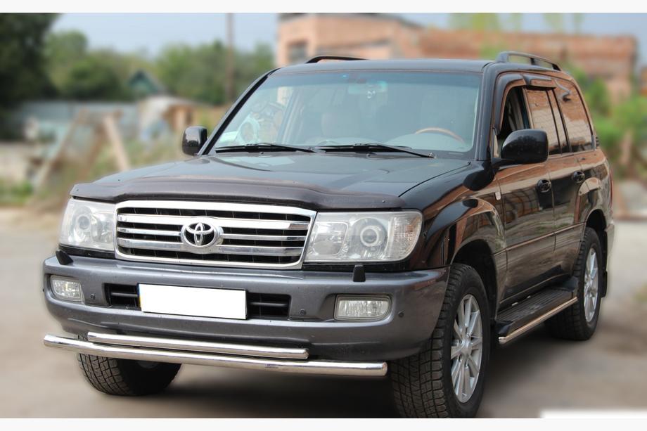 Toyota Land Cruiser 100 1998-2007 Protezione Anteriore ST014 (Acciaio Inox) d60/42 Foto 2
