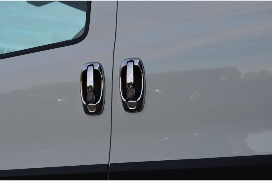 Opel Combo 2012-2018 Coperture e cornici maniglie cromate (8 pz, acciaio inox) Image