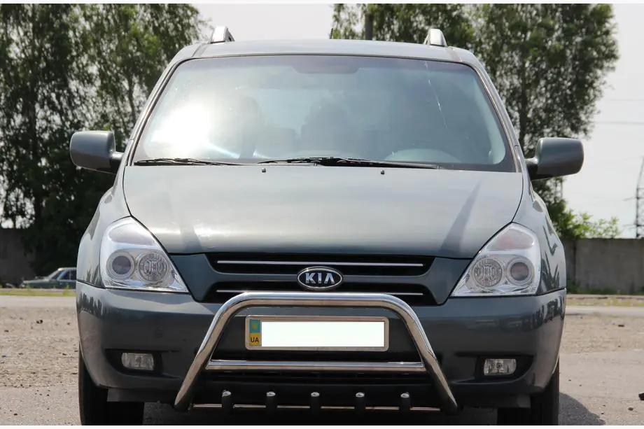Kia Carnival 2002-2013 Paraurti Anteriore WT003 (Acciaio Inox) Image