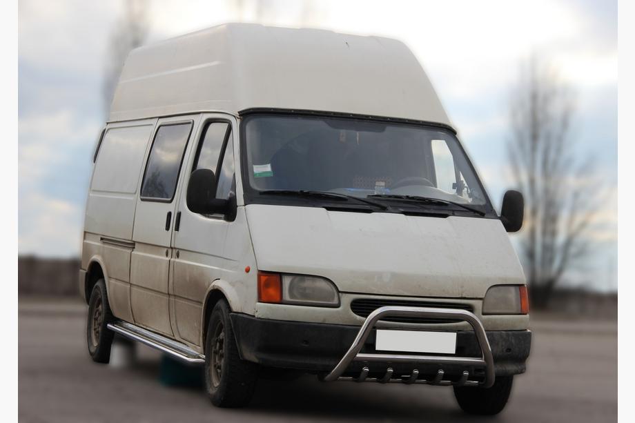 Ford Transit 1991-2000 Paraurti Anteriore WT003 (Acciaio Inox) Image