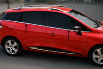 Renault Clio IV 2012-2019 Cornici finestrini acciaio inox (Sport Tourer, 8 pz) foto 1