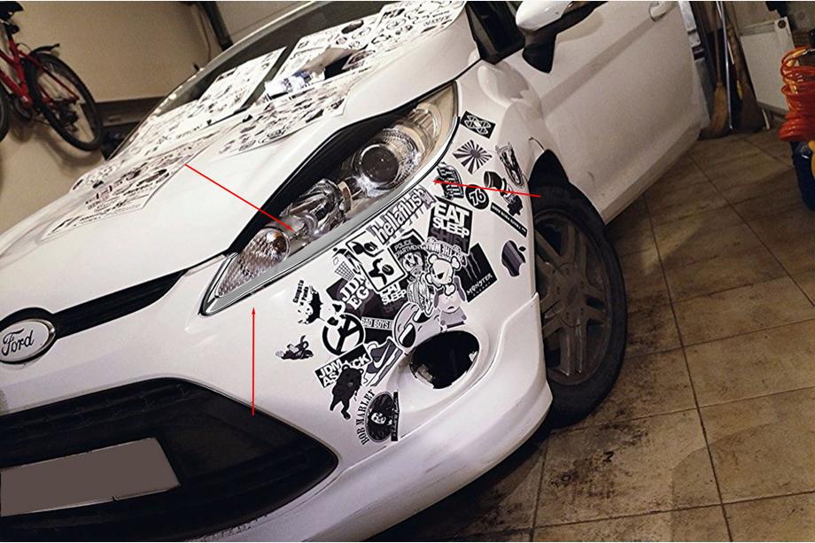 Ford Fiesta 2008-2017 Coperture fari (2 pz, plastica) Image