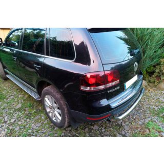 Protezione posteriore AK002 (2 pz, acciaio inox) Volkswagen Touareg 2002–2010 foto 1