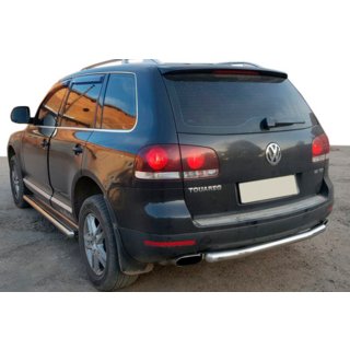 Protezione posteriore AK002 (2 pz, acciaio inox) Volkswagen Touareg 2002–2010 foto 3