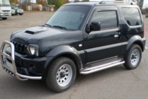 Suzuki Jimny 1998-2018 Bull bar QT007-Exclusive (con scritta, acciaio inox) foto 6