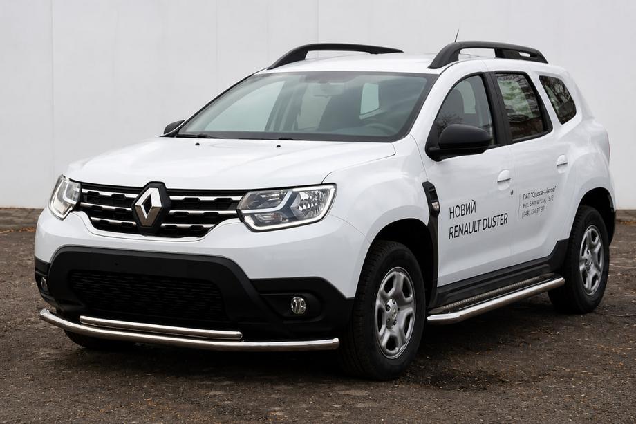 Dacia Duster 2018-2024 Protezione Anteriore F3-10 (Acciaio Inox) Foto 1