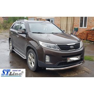 Protezione Anteriore ST008 (2013-2015, Acciaio Inox) Kia Sorento II XM 2009-2014 foto 2