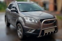 SsangYong Korando 2010-2019 Protezione Anteriore F1-40 (Acciaio Inox) foto 3