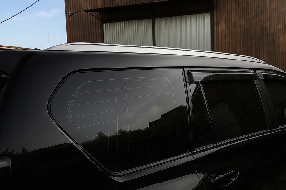 Toyota Land Cruiser Prado 150 2009-2023 Barre portatutto design Lexus (2 pz, grigio) Image