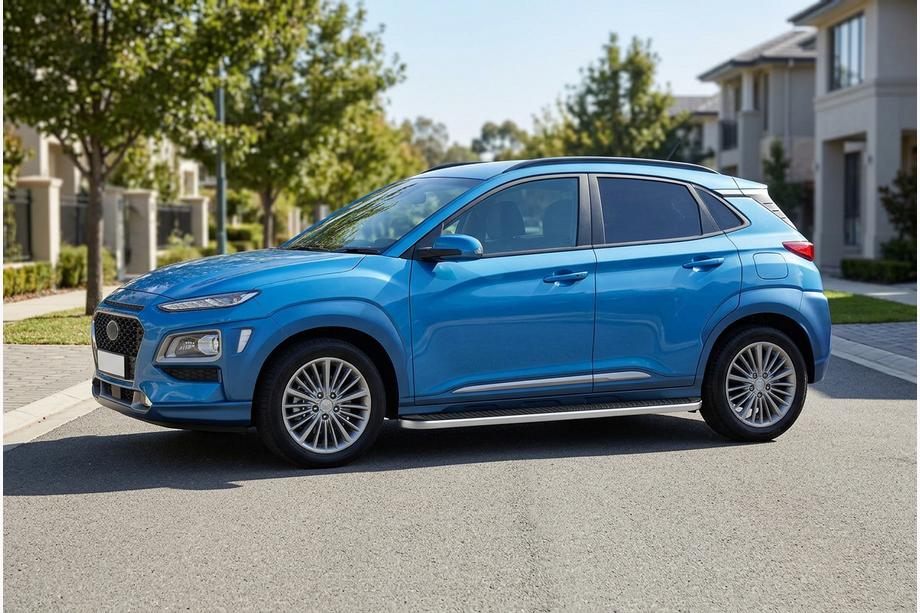 Hyundai Kona 2017-2023 Pedane Laterali Tayga Grey (2 pz, Alluminio) Foto 1