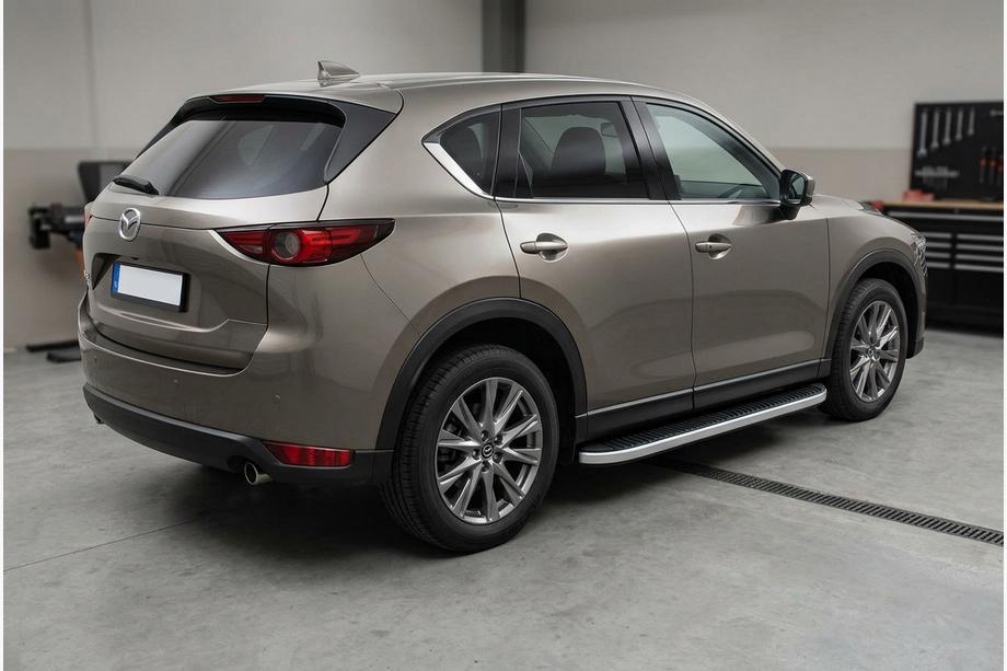 Mazda CX-5 2017–2025 Pedane Laterali Tayga Grey (2 pz, Alluminio) Foto 1