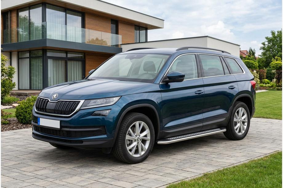Skoda Kodiaq 2016-2023 Pedane Laterali Maydos V2 (2 pz, Alluminio e Acciaio Inox) Foto 1